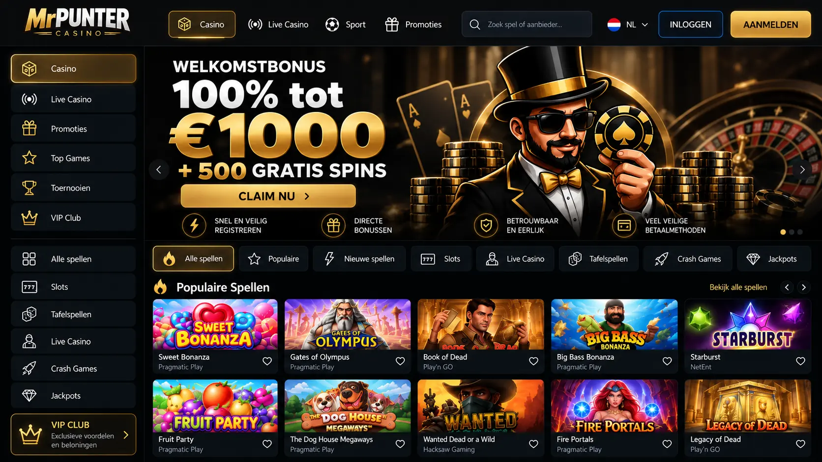 MrPunter Casino Review Nederland: Spellen, Live Casino en Betalingen image 3